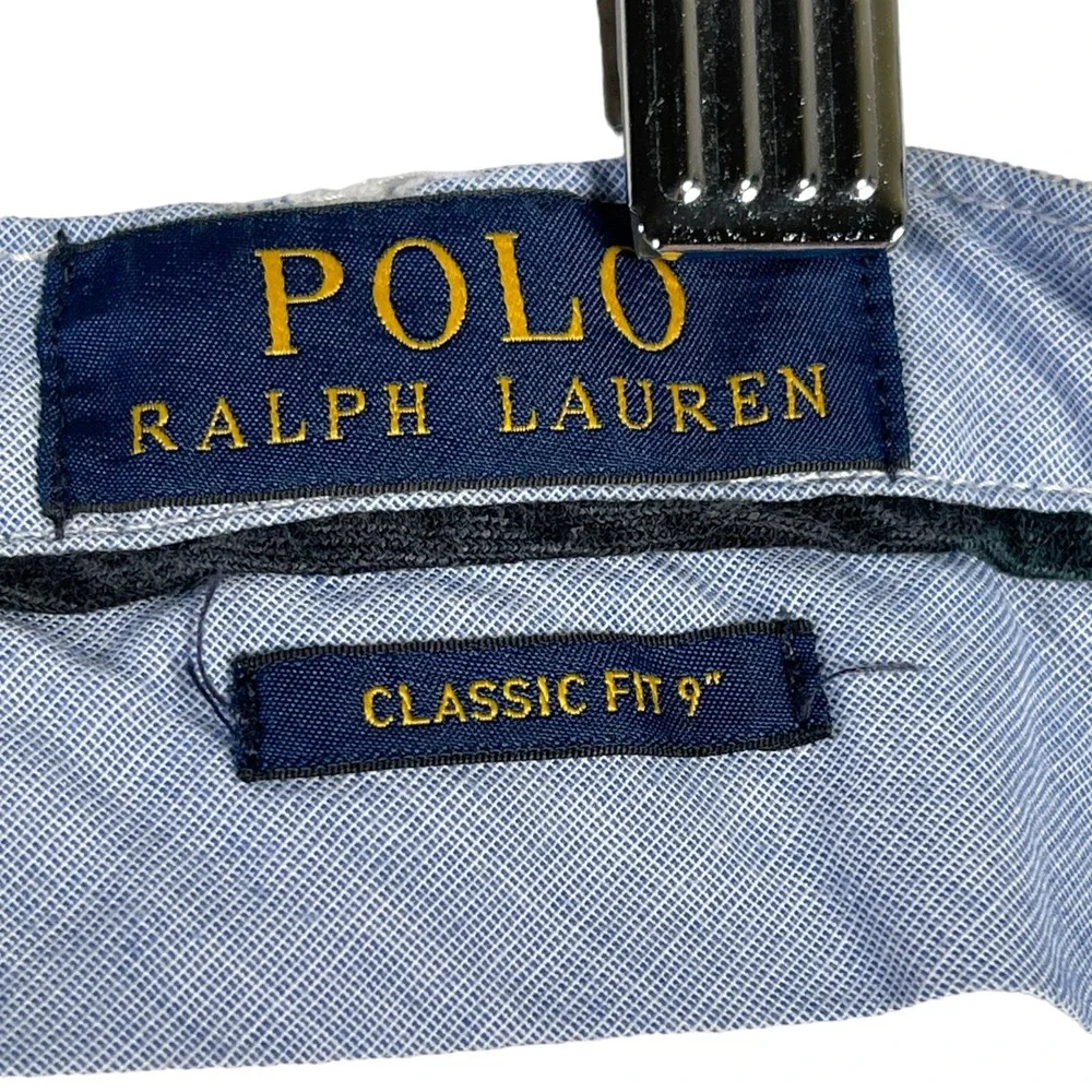 Polo Ralph Lauren Shorts Mens‎ 40 Blue White Striped Classic Fit Preppy Coastal